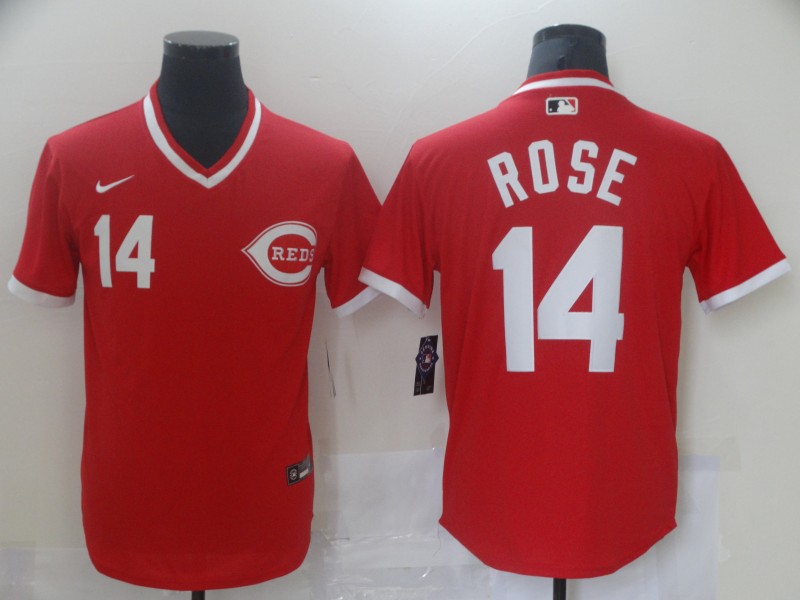 Men's Cincinnati Reds #14 Pete Rose Red Cool Base Stitched MLB Jersey