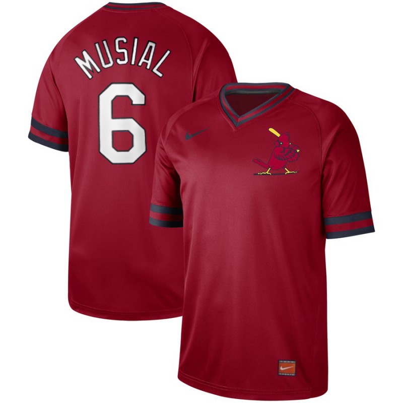 Men's St. Louis Cardinals #6 Stan Musial Red Cooperstown Collection Legend Stitched MLB Jersey