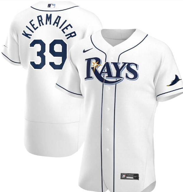Men's Tampa Bay Rays White #39 Kevin Kiermaier Flex Base Stitched MLB Jersey