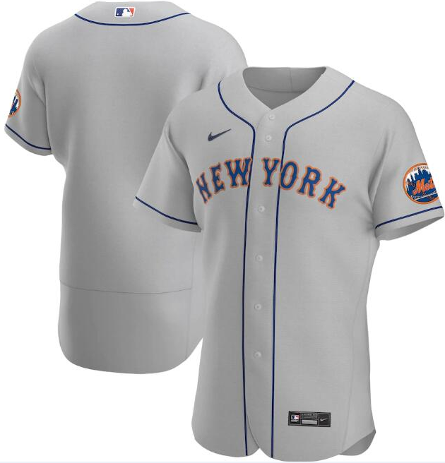 Men's New York Mets Grey Flex Base Stitched MLB Jersey