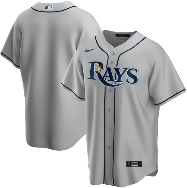 Men's Tampa Bay Rays Grey Cool Base Stitched MLB Jersey