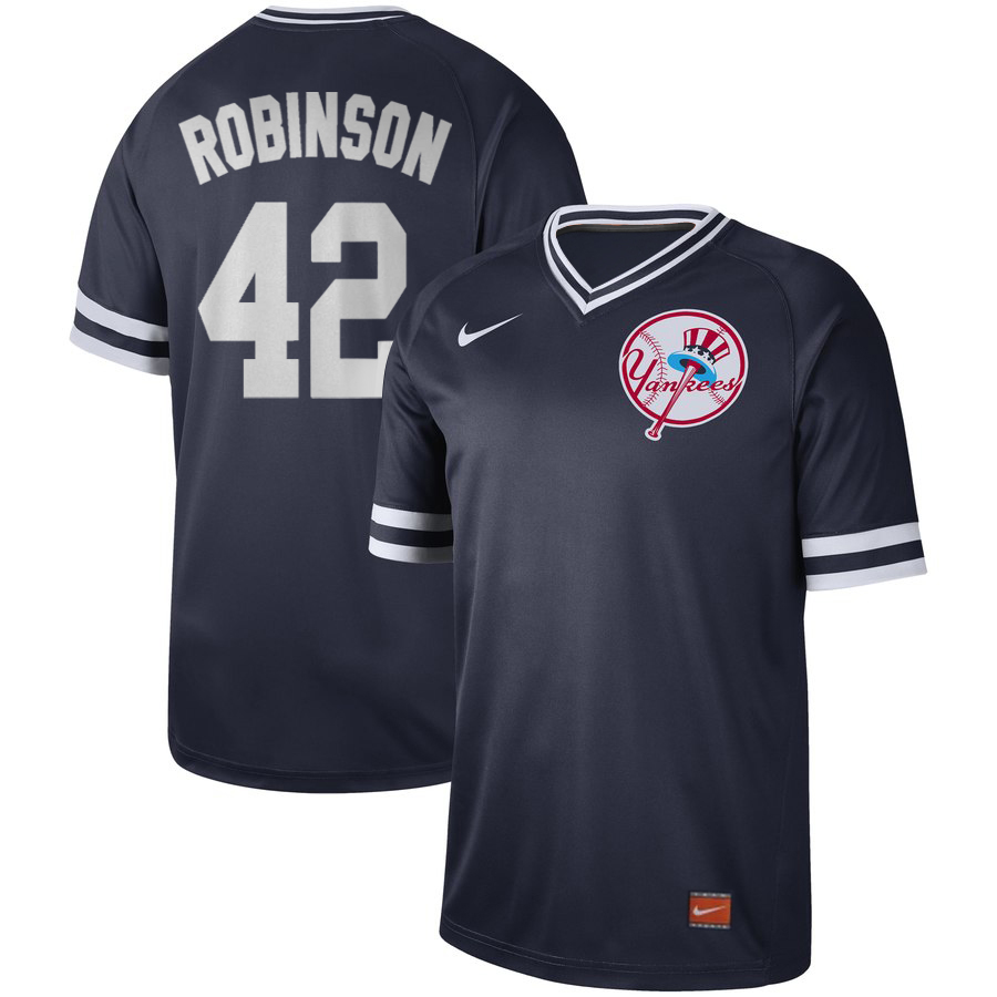 Men's New York Yankees #42Jackie Robinson Navy Cooperstown Legend Collection Stitched MLB Jersey