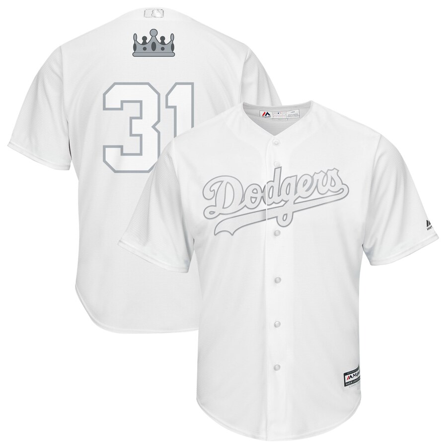 Men's Los Angeles Dodgers #31 Joc Pederson Majestic White 2019 Players' Weekend Stitched MLB Jersey