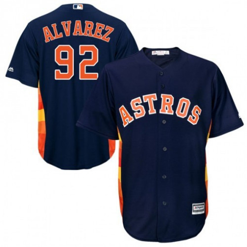 Men's Houston Astros #92 Yordan Alvarez Navy Cool Base Stitched MLB Jersey
