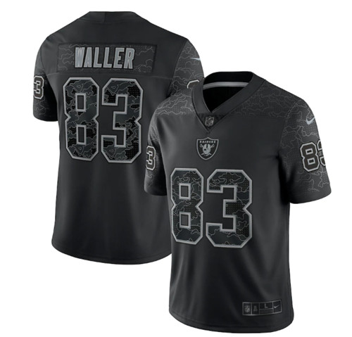 Men's Las Vegas Raiders #83 Darren Waller Black Reflective Limited ...