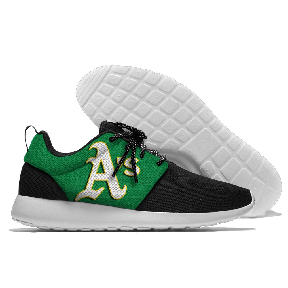Men's Oakland Athletics Roshe Style Lightweight Running MLB Shoes 001