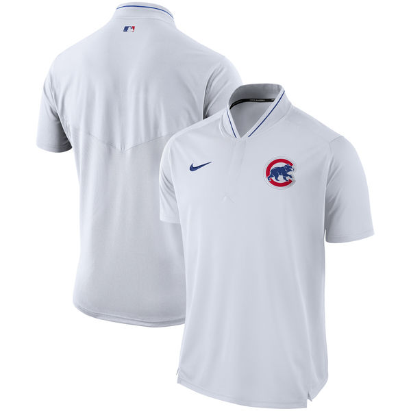 Men's Chicago Cubs White Authentic Collection Elite Performance Polo