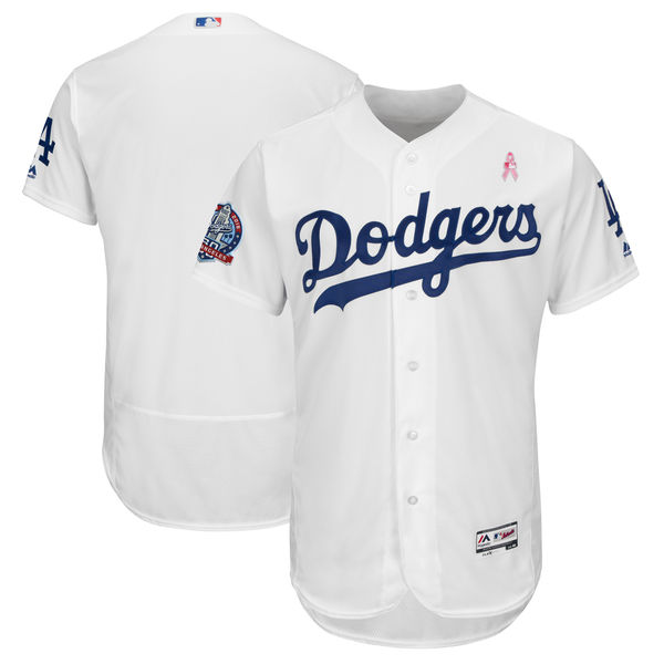 Men's Los Angeles Dodgers White 2018 Mother's Day Flexbase Stitched MLB Jersey
