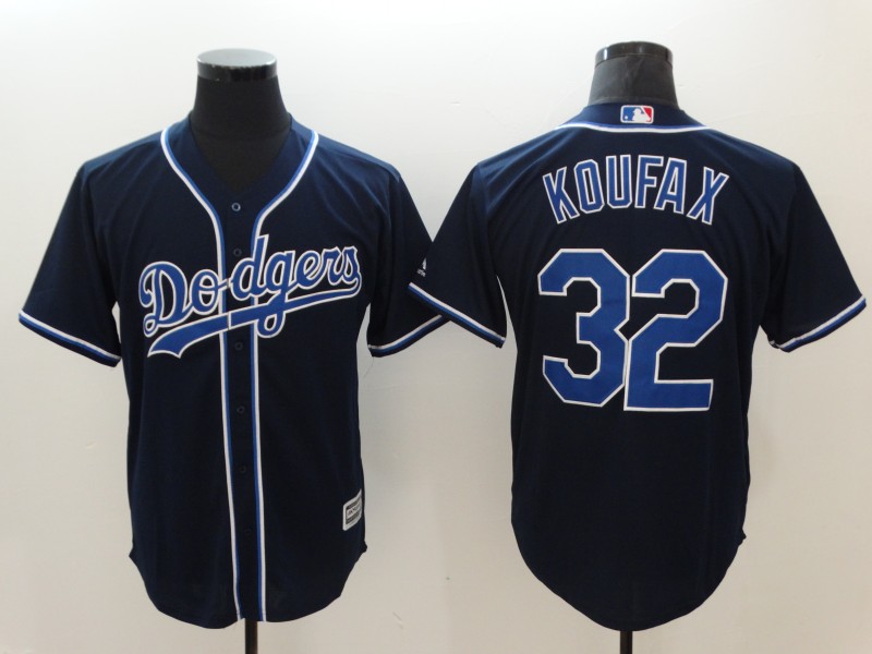 Men's Los Angeles Dodgers #32 Sandy Koufax Navy Cool Base Stitched MLB Jersey