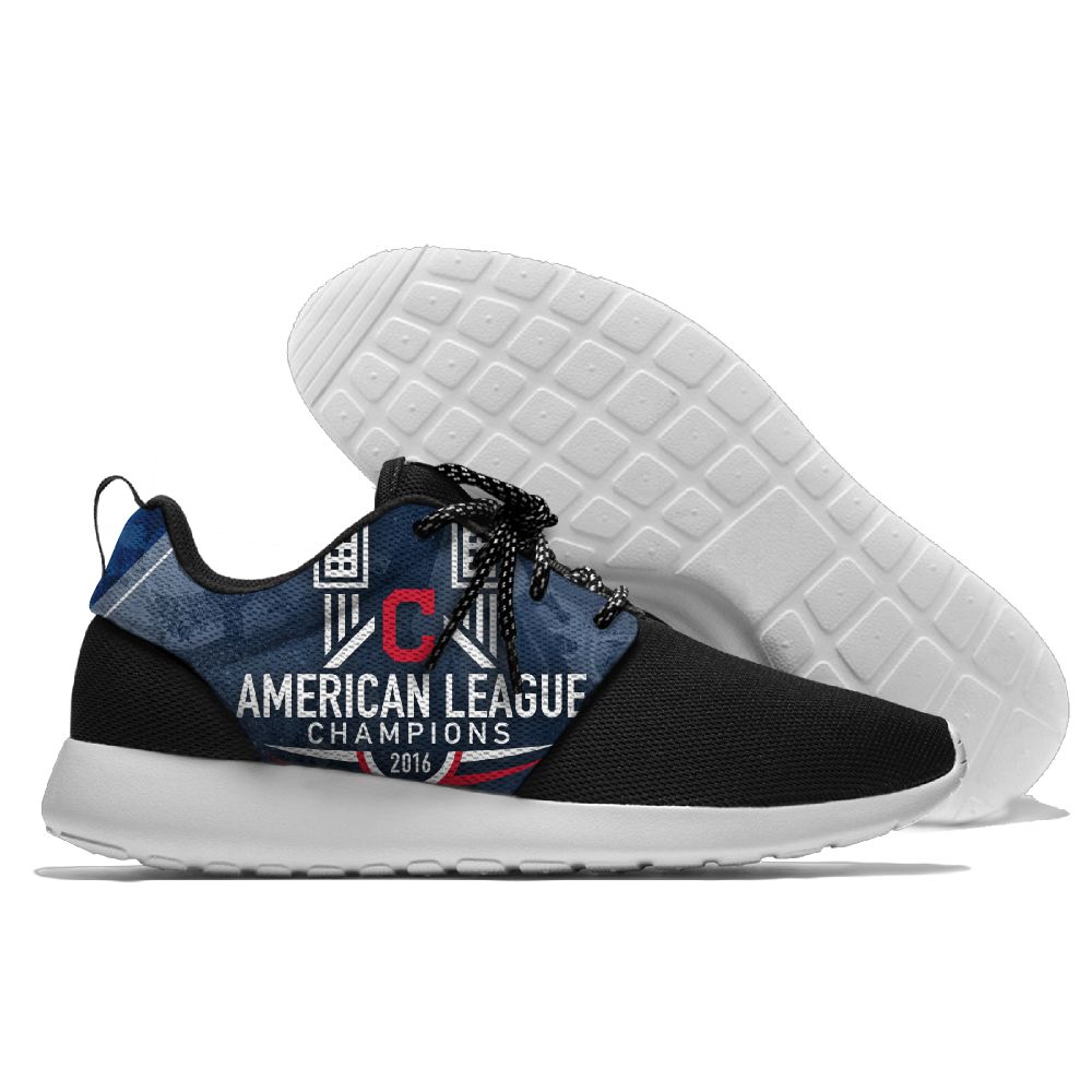 Women's Cleveland Indians Roshe Style Lightweight Running MLB Shoes 001