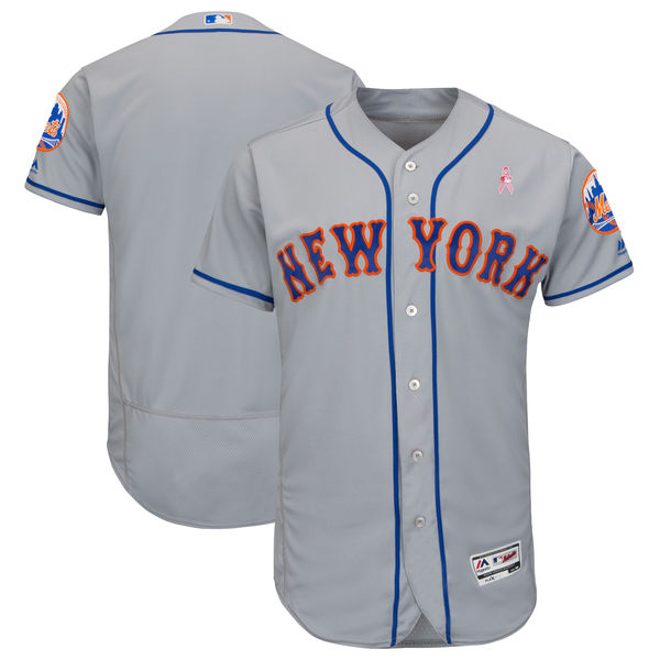 Men's New York Mets Gray 2018 Mother's Day Flexbase Stitched MLB Jersey