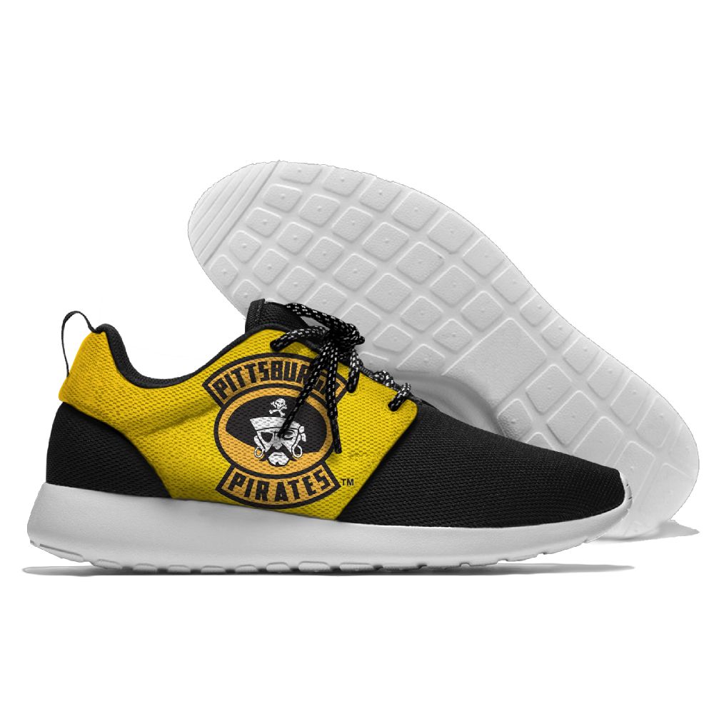 Women's Pittsburgh Pirates Roshe Style Lightweight Running MLB Shoes 001
