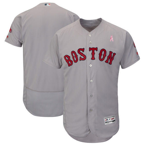 Men's Boston Red Sox Gray 2018 Mother's Day Flexbase Stitched MLB Jersey