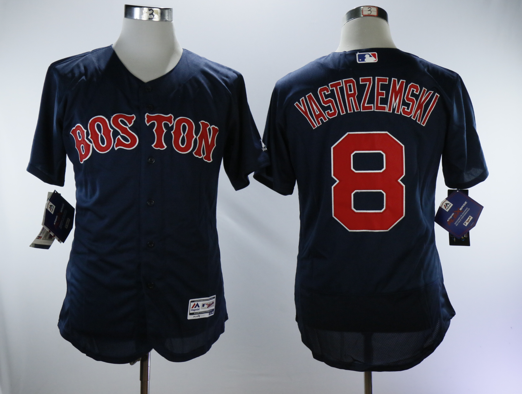 Men's Boston Red Sox #8 Carl Yastrzemski Navy Throwback Flexbase Stitched MLB Jersey