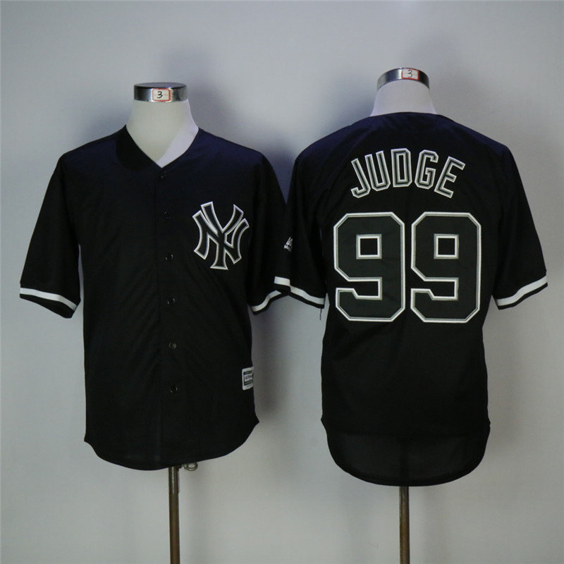 Men's New York Yankees #99 Aaron Judge Black Cool Base Stitched MLB Jersey