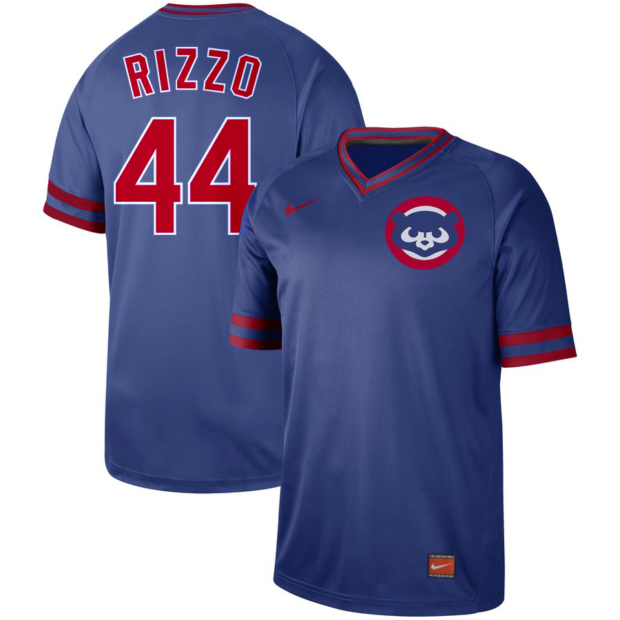Men's Chicago Cubs #44 Anthony Rizzo Royal Cooperstown Collection Legend Stitched MLB Jersey