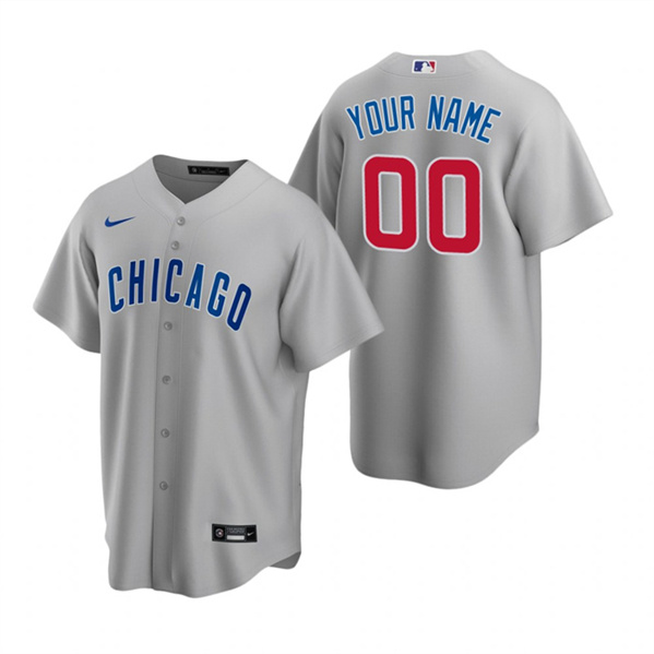 Youth Chicago Cubs Active Player Custom Gray Cool Base Stitched Baseball Jersey