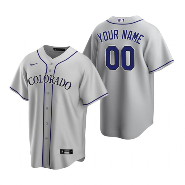 Youth Colorado Rockies Active Player Custom Gray Cool Base Stitched Baseball Jersey