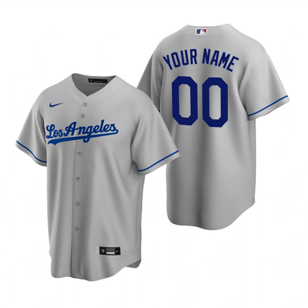 Youth Los Angeles Dodgers Active Player Custom Gray Cool Base Stitched Baseball Jersey