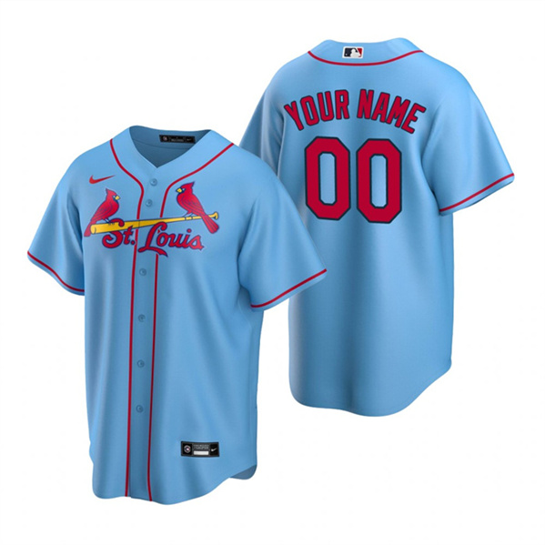 Youth St. Louis Cardinals Active Player Custom Blue Cool Base Stitched Baseball Jersey