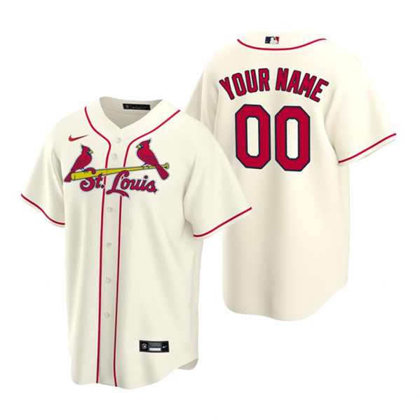 Youth St. Louis Cardinals Active Player Custom Cream Cool Base Stitched Baseball Jersey