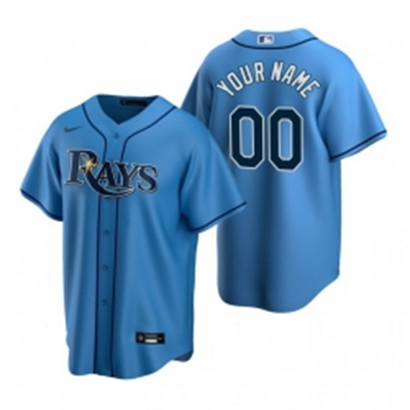 Youth Tampa Bay Rays Active Player Custom Blue Cool Base Stitched Baseball Jersey