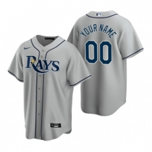 Youth Tampa Bay Rays Active Player Custom Gray Cool Base Stitched Baseball Jersey