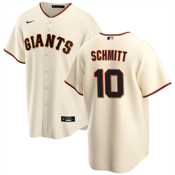 Men's San Francisco Giants #10 Casey Schmitt Cream Cool Base Stitched Jersey