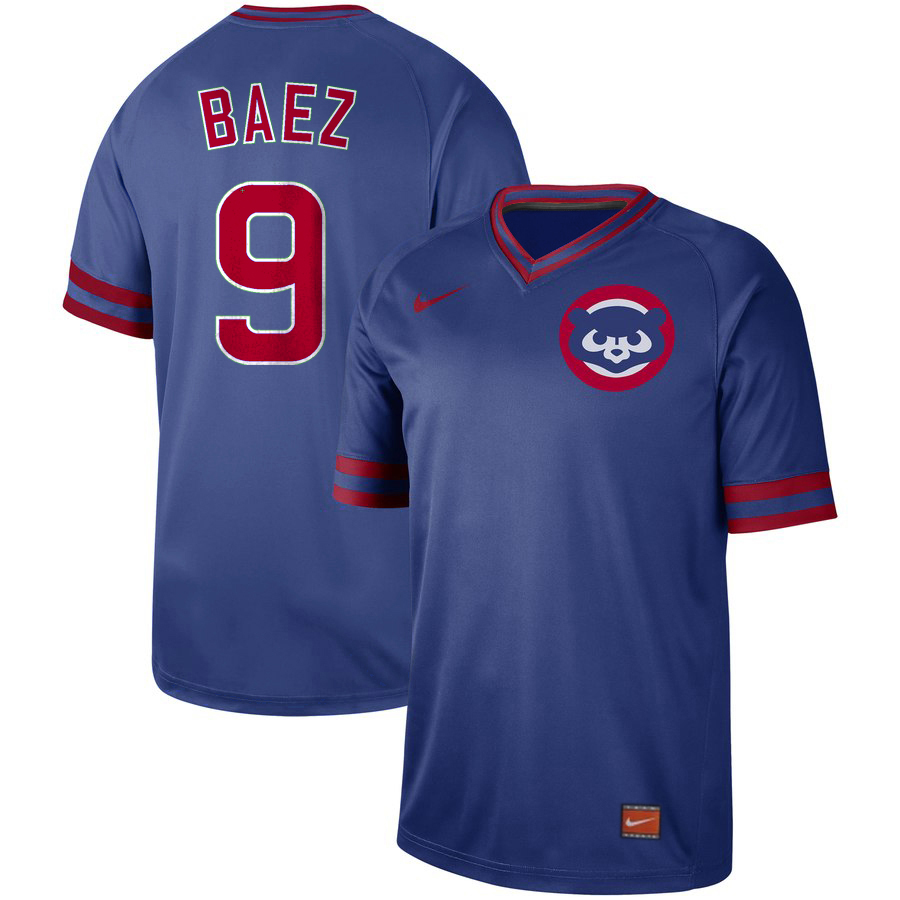 Men's Chicago Cubs #9 Javier Baez Royal Cooperstown Collection Legend Stitched MLB Jersey