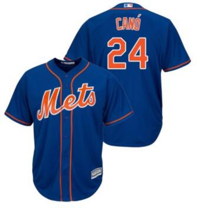 Men's New York Mets #24 Robinson Cano Blue 2019 Cool Base Stitched MLB Jersey