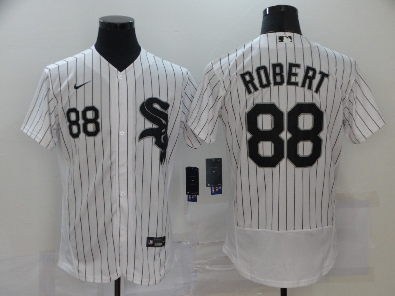 Men's Chicago White Sox #88 Luis Rober White Flex Base Stitched MLB Jersey