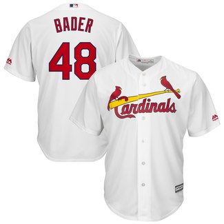 Men's St. Louis Cardinals #48 Harrison Bader White Cool Base Stitched MLB Jersey