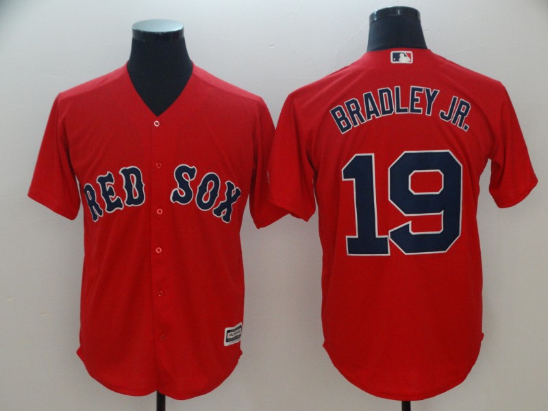 Men's Boston Red Sox #19 Jackie Bradley Jr. Majestic Scarlet Cool Base Player Stitched MLB Jersey
