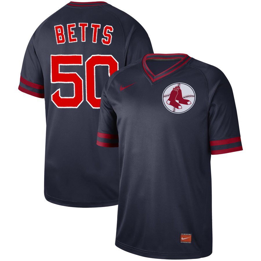Men's Boston Red Sox #50 Mookie Betts Navy Cooperstown Collection Legend Stitched MLB Jersey