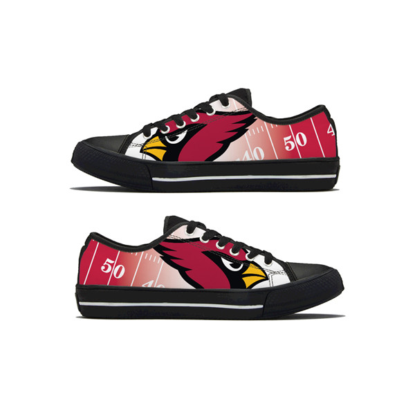Women's Arizona Cardinals Low Top Canvas Sneakers 004