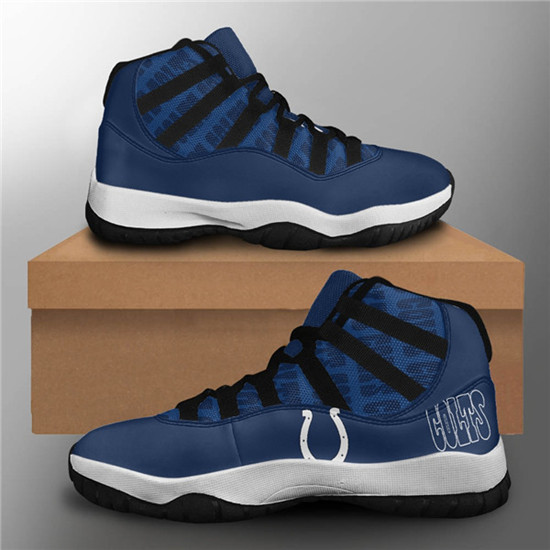 Men's Indianapolis Colts Air Jordan 11 Sneakers 001