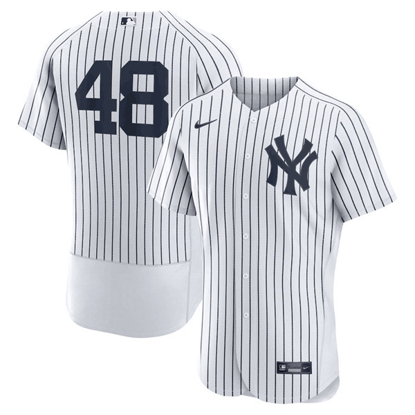 Men's New York Yankees #48 Anthony Rizzo White Flex Base Stitched Jersey
