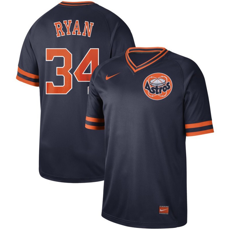 Men's Houston Astros #34 Nolan Ryan Navy Cooperstown Collection Legend Stitched MLB Jersey