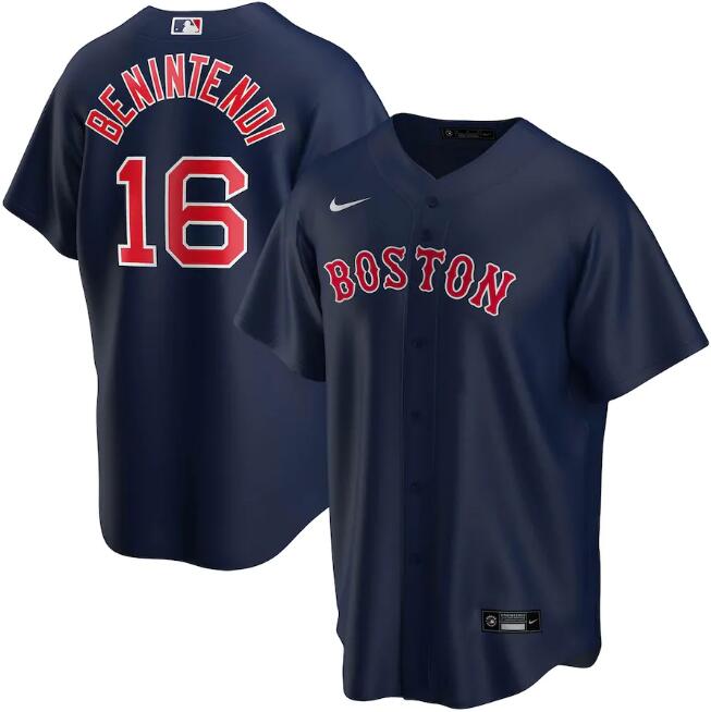 Men's Boston Red Sox Navy #16 Andrew Benintendi Cool Base Stitched MLB Jersey