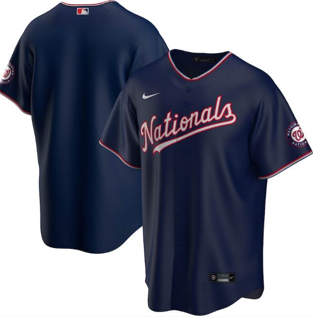 Men's Washington Nationals Navy Cool Base Stitched MLB Jersey