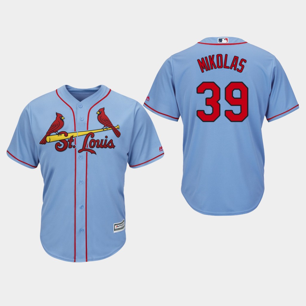 Men’s St. Louis Cardinals #39 Miles Mikolas Blue Cool Base Stitched MLB Jersey