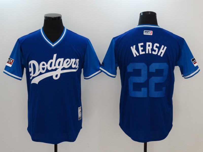 Men's Los Angeles Dodgers Clayton Kershaw "Kersh" Majestic Royal/Light Blue 2018 Players' Weekend Jersey