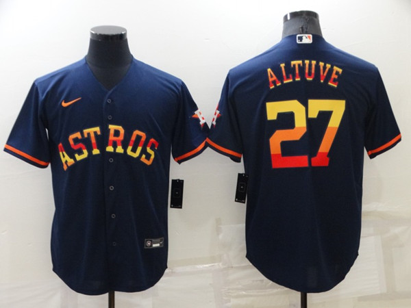 Men's Houston Astros #27 Jose Altuve 2022 Navy Cool Base Stitched Jersey