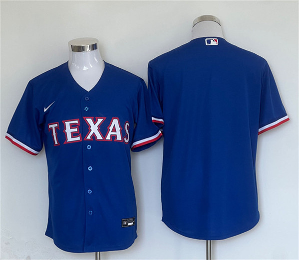 Men's Texas Rangers Blank Royal Cool Base Stitched Baseball Jersey