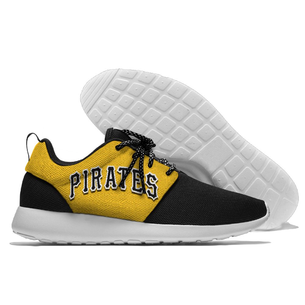 Men's Pittsburgh Pirates Roshe Style Lightweight Running MLB Shoes 002