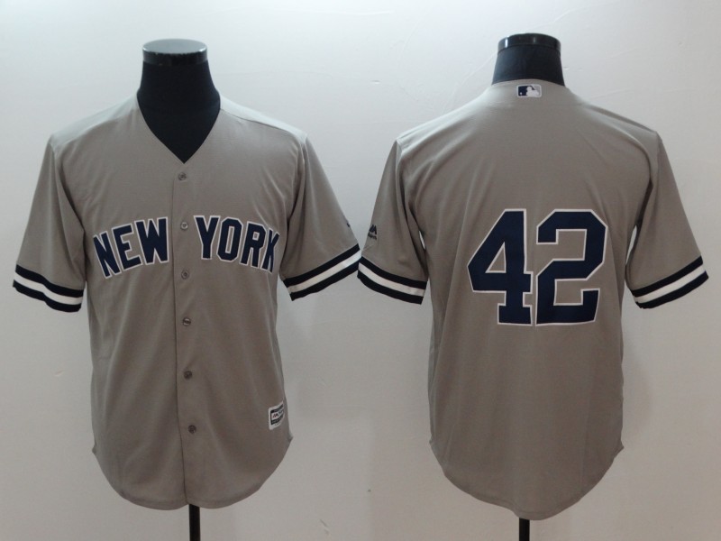 Men's New York Yankees #42 Mariano Rivera Gray Cool Base Stitched MLB Jersey