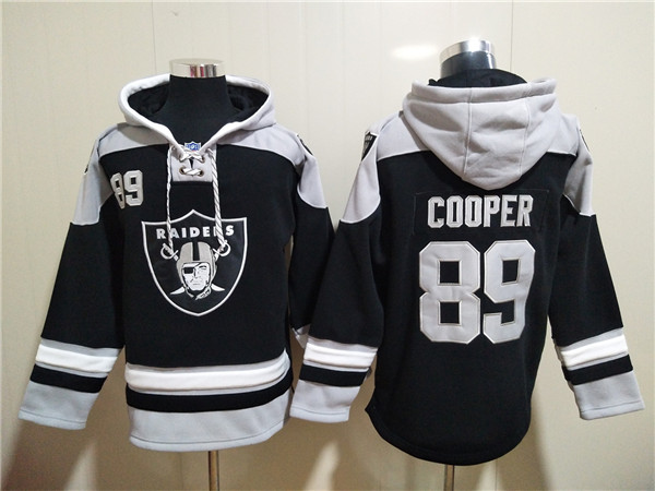 Men's Las Vegas Raiders #89 Amari Cooper Black Ageless Must-Have Lace-Up Pullover Hoodie