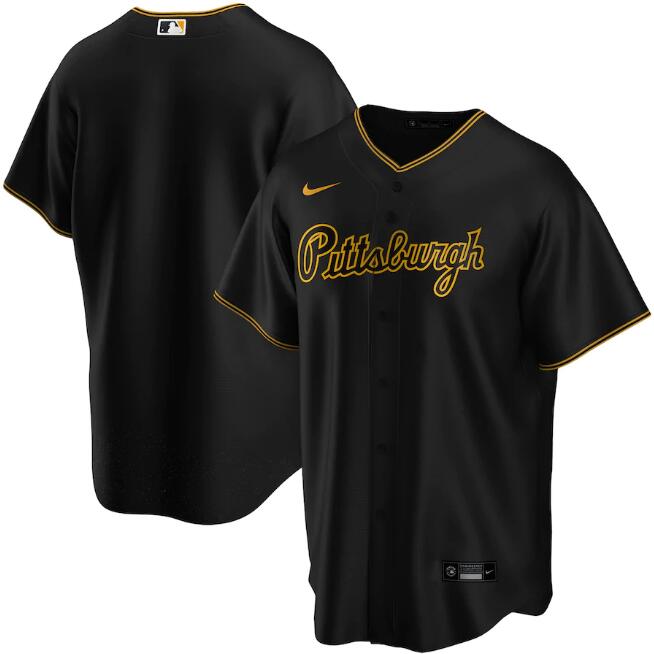 Men's Pittsburgh Pirates Black Cool Base Stitched MLB Jersey