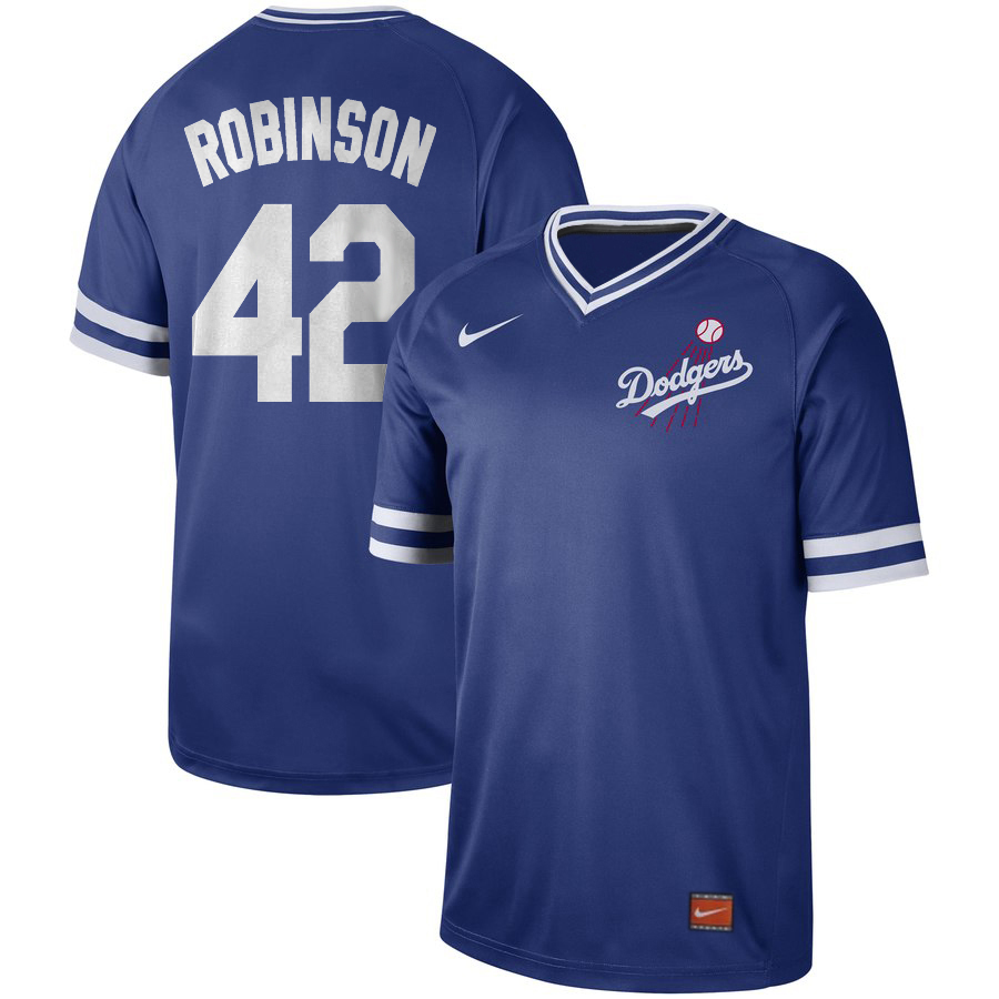Men's Los Angeles Dodgers #42 Jackie Robinson Blue Cooperstown Collection Legend Stitched MLB Jersey