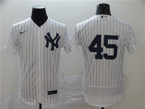 Men's New York Yankees #45 Gerrit Cole White Flex Base Stitched MLB Jersey